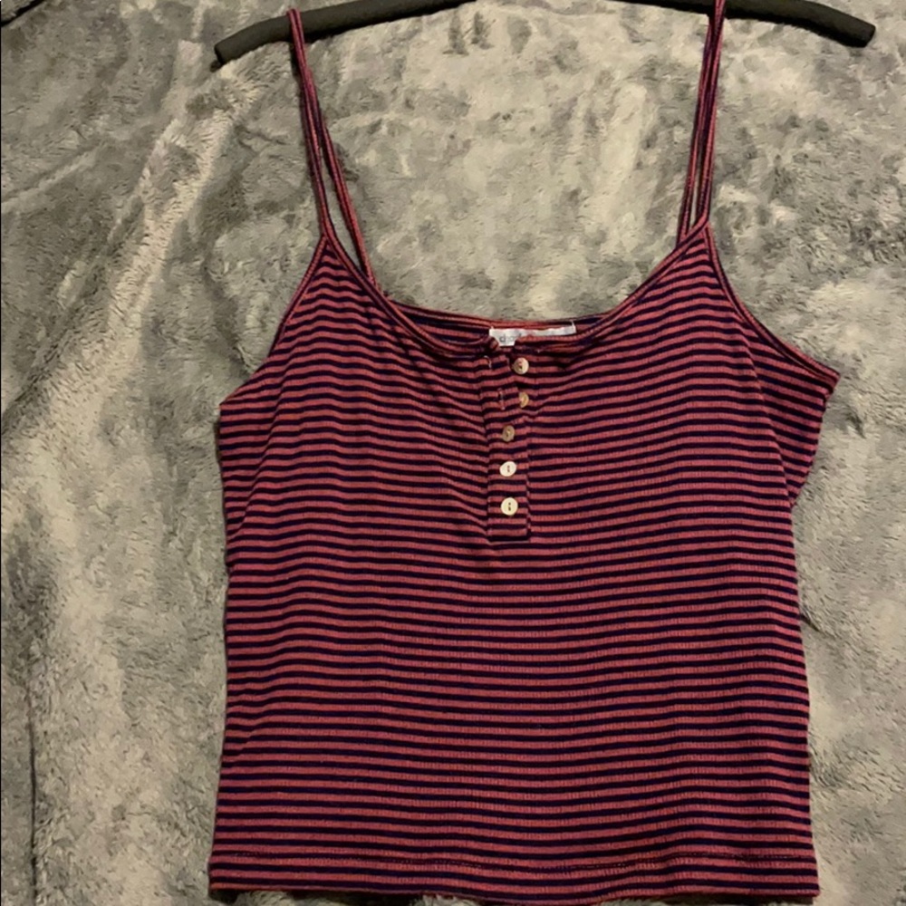 Striped Crop(ish) tank top
